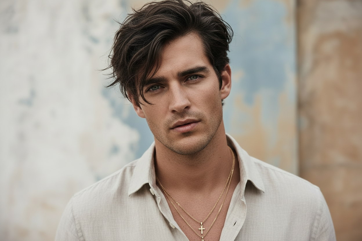 keep the face and the look, change the hair for a bit curlier messy like natural